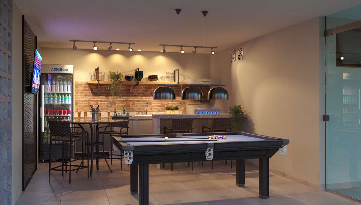 Apartamento 2 quartos no Parque Fehr - espaço happy hour