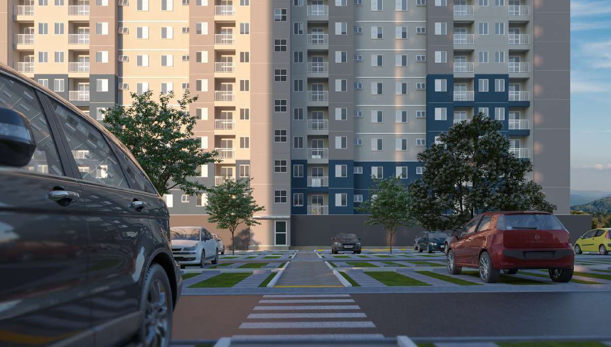Apartamento 2 quartos no Parque Fehr - estacionamento