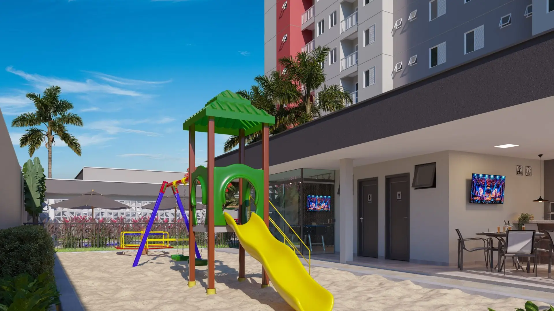 Apartamento 2 dormitórios no Santa Felícia - playground